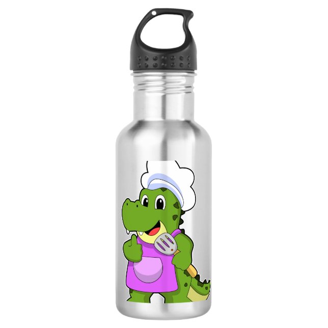 Garrafa Crocodilo como Cozinhar com Espatula (Frente)