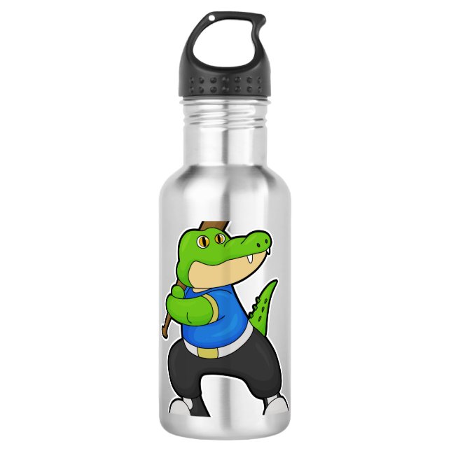 Garrafa Crocodilo em Baseball com Baco de Beisebol (Frente)