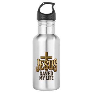 Garrafa Cruz Vintage Jesus Salvou Minha Vida