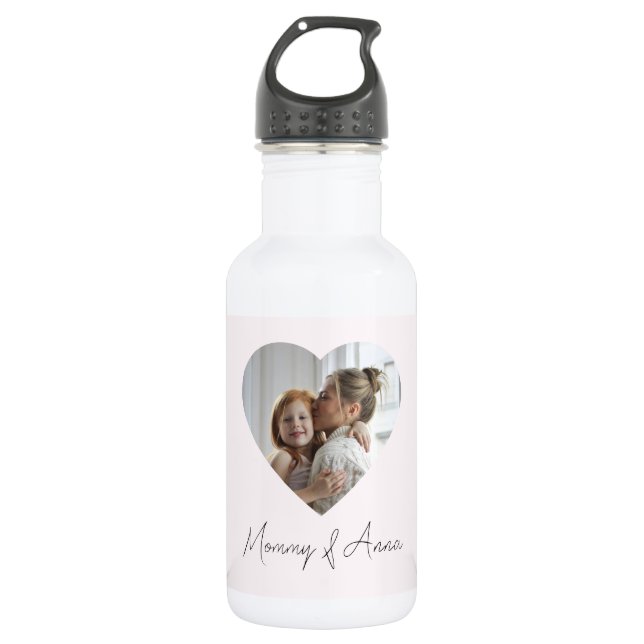 Garrafa Custom Name & Photo | Personalized Water Bottle (Frente)
