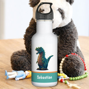 Garrafa Cute Feliz T-Rex Tyrannosaurus Rex Dinossauro 