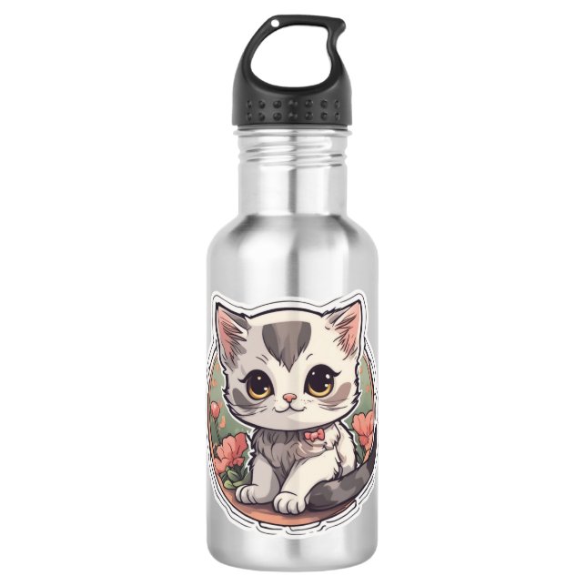 Garrafa Cute Kawaii Kitten (Frente)