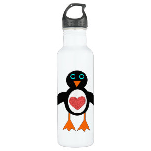 Garrafa Cute Love Heart Penguin