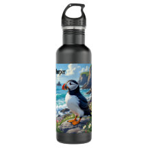 Cute Puffin on the Seashore themed Personalized