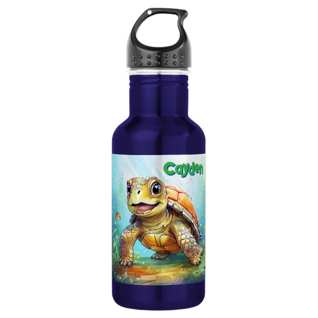 Garrafa Cute Sea Turtle Personalized (Frente)