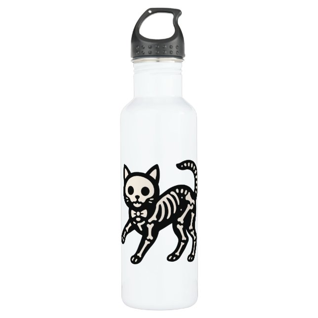 Garrafa Cute Skeleton Cat (Frente)