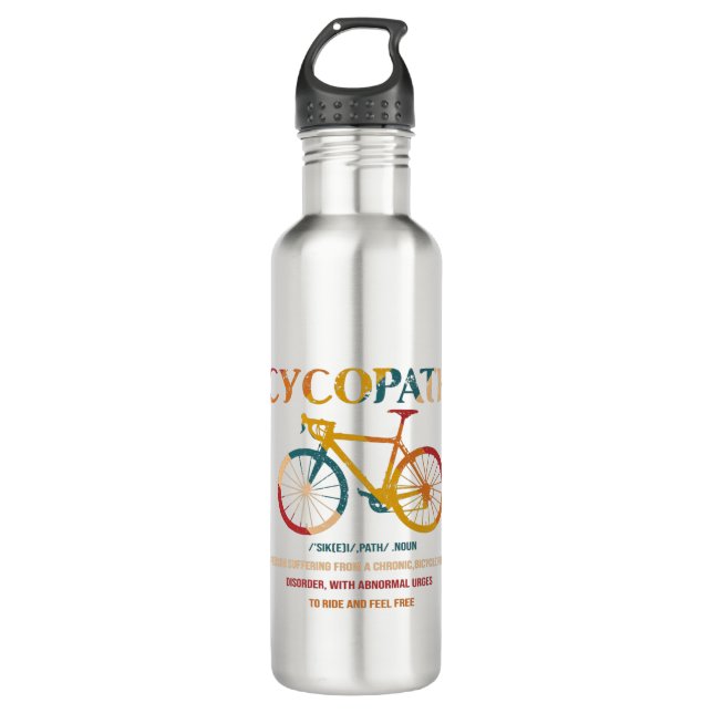 Garrafa Cycopath Funny Cycling para Ciclistas e Bikers (Frente)