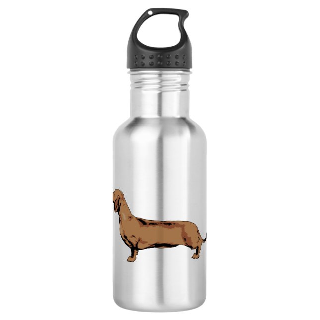 Garrafa Dachshund vermelho (Frente)
