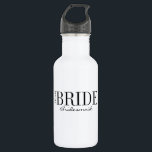 Garrafa d'água do grupo nobre de Bridesmaid<br><div class="desc">Personalize o texto personalizado acima. Você pode encontrar itens de coordenação adicionais na nossa coleção "Para Noiva de Equipe".</div>