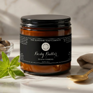 Garrafa D'água Rótulo Preto de Jarro Impermeável para Cosméticos 