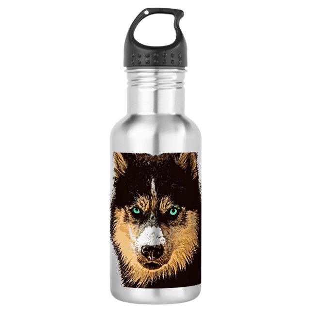 Garrafa d'água Siberian Husky (Frente)
