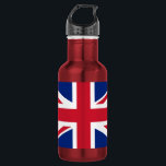 Garrafa de aço sem manchas Union Jack<br><div class="desc">Beba mais água. Sua pele, cabelo, corpo e mente irão te obrigado. E agora, beba da sua garrafa de água do Union Jack e seu senso de estilo vai te obrigado também. Dang, hidratação nunca parecia tão boa! O seu frasco é: 18 oz. garrafa; Feito com aço inoxidável 18/8; Altura:...</div>