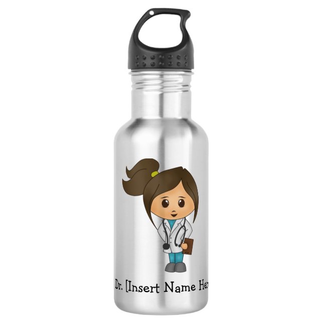 Garrafa de água bonito personalizada do doutor (Frente)