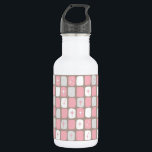 Garrafa de água com Fígado Rosa<br><div class="desc">Esta Garrafa de Água Retro-Rosa e White Starbursts é tão adorável que a idade espacial não conseguirá conter o seu entusiasmo. E por que você iria querer? Este meio século de inspiração moderno de 1960 apresenta um fundo de cinzas de urze escuras e linhas de retângulos perfeitamente imperfeitos em cinzas...</div>