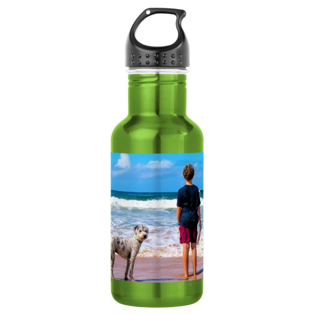 Garrafa de Água com Foto Personalizada com Seu Des (Frente)
