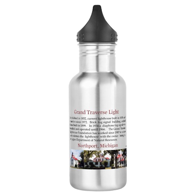 Garrafa de água com histórico de farol (Esquerda)