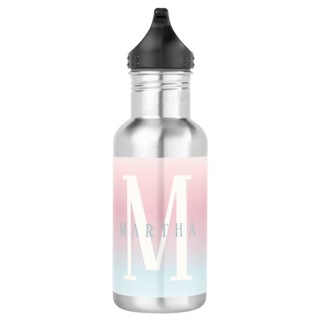 Garrafa de água com nome pastel personalizado (Direita)