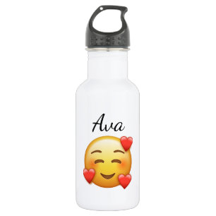 Garrafa de Água com Nome Personalizado com Emoji d
