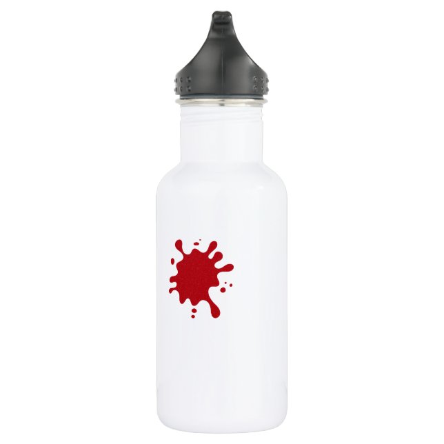 Garrafa de água com respingo vermelho personalizáv (Direita)