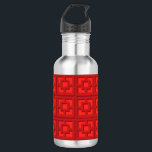Garrafa de água com Trellis Vermelha<br><div class="desc">Adicione uma mistura de Primaveras de Palma modernos do século médio a qualquer lugar que você vá com esta garrafa d'água com padrão Retro Red Trellis. Foi inspirado por blocos de brisa de concreto antigos. A tomada desconstruída da arquitetura dos anos 50 dará uma sensação instantânea de designer à vida...</div>