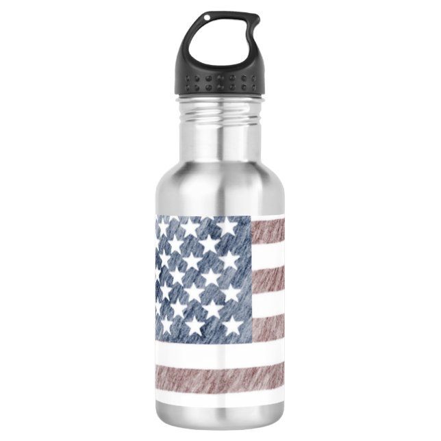 Garrafa de água da bandeira americana (Frente)