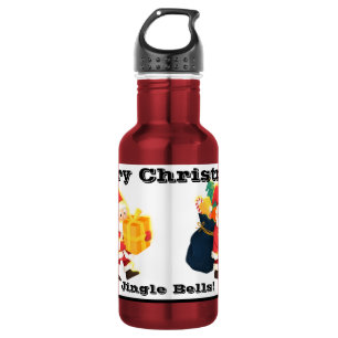 Garrafa de água de 24 oz impressa com desejos de N