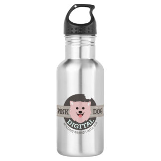 Garrafa de Água de Aço Inox Digital Cachorro Rosa