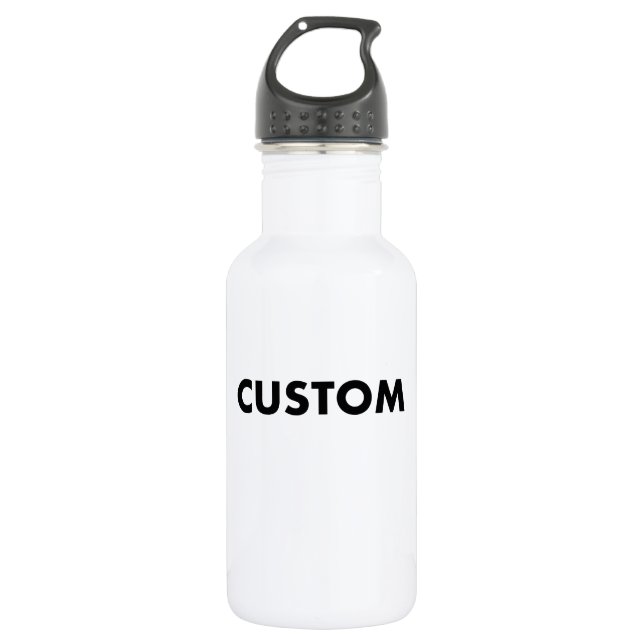 Garrafa de Água de Aço Inox Personalizada BRANCA e (Frente)