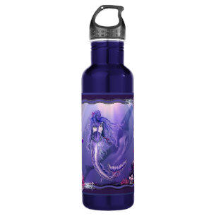 Garrafa de água, de aço inoxidável, com sereia, no