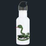 Garrafa de água de aço inoxidável Cool Snake Kids<br><div class="desc">Garrafa de água infantil com cobra</div>