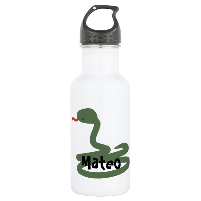 Garrafa de água de aço inoxidável Cool Snake Kids (Frente)