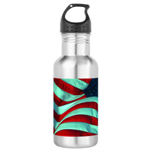 Garrafa de água de aço inoxidável da bandeira