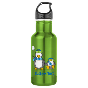 Garrafa de água de aço inoxidável de pinguins lanç