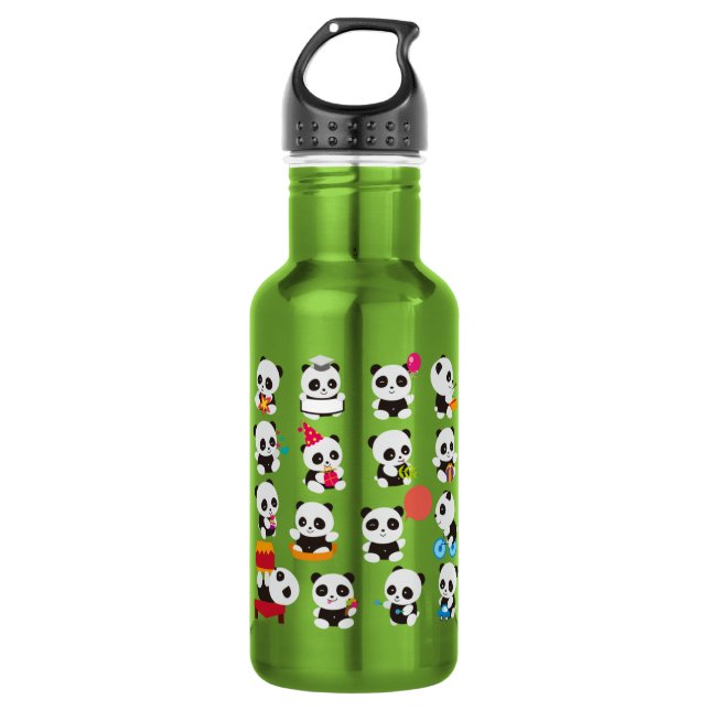 Garrafa de Água de Aço Inoxydável Panda Design (Frente)