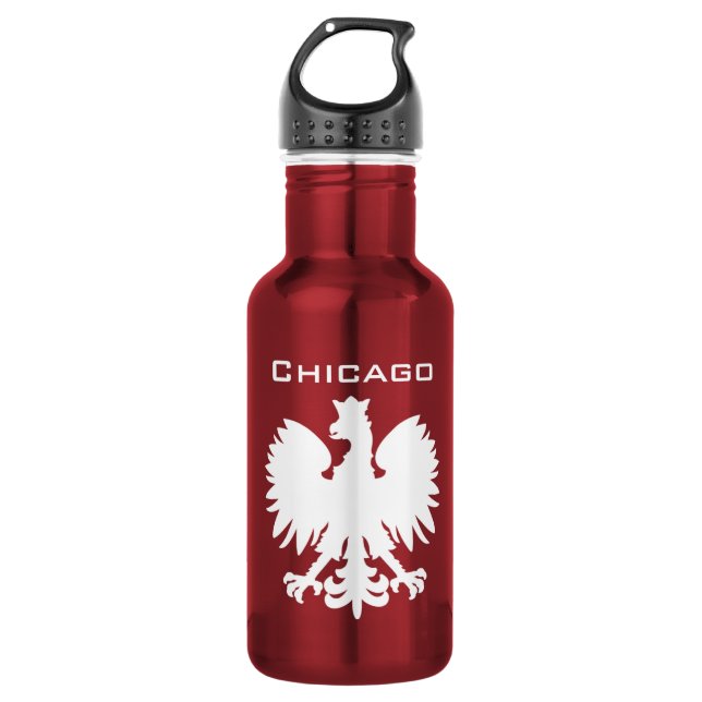 Garrafa de água de Chicago Polska (Frente)