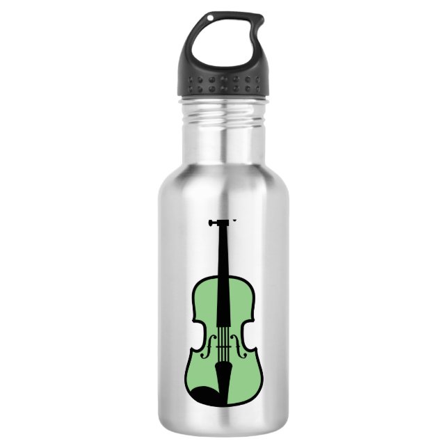 Garrafa de água de violino verde (Frente)