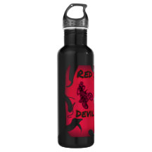 Garrafa de água demônio vermelho