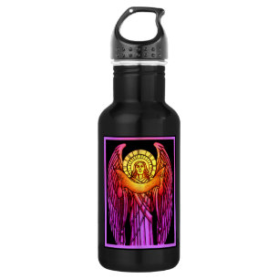 Garrafa de água do Anjo de Vidro Manchado