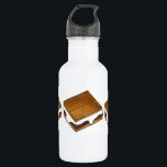 Garrafa de água do campo Torrada de Maçã-de-Maçã<br><div class="desc">Apresenta uma ilustração original de uma deliciosa mores de uma fogueira feita com bolachas-gigantes,  chocolate de leite e marshmallows torrados.</div>