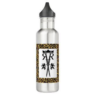 Garrafa de água do impressão do leopardo
