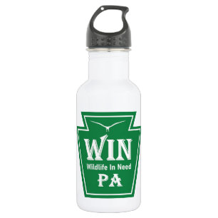 Garrafa de água do logotipo da WIN
