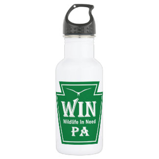 Garrafa de água do logotipo da WIN