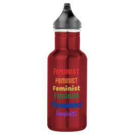 garrafa de água do orgulho feminista