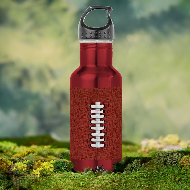 Garrafa de água esportiva com monograma de tema de (Add an initial and number. Suitable for all football fans and not just for dads.)