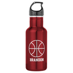 Garrafa de água esportiva de basquete   Aço inoxid
