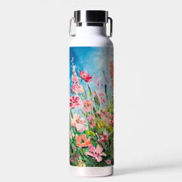 Garrafa de água floral de arte fina