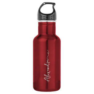 Garrafa de Água Floral Elegante Personalizada com