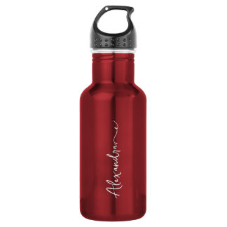Garrafa de Água Floral Elegante Personalizada com