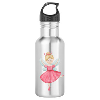 Garrafa de Água Infantil Fada Bailarina Aquarela