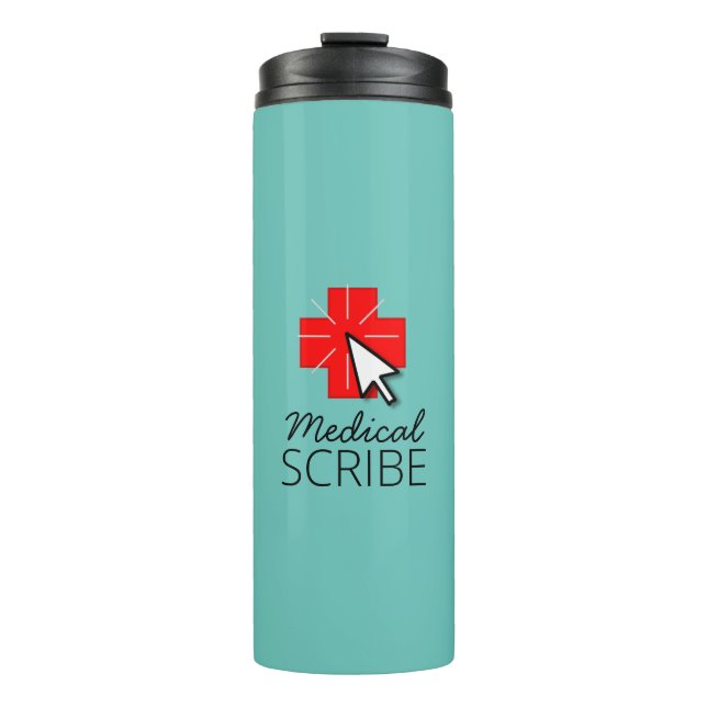 Garrafa de Água Insulada com Escriba Médica (Frente)